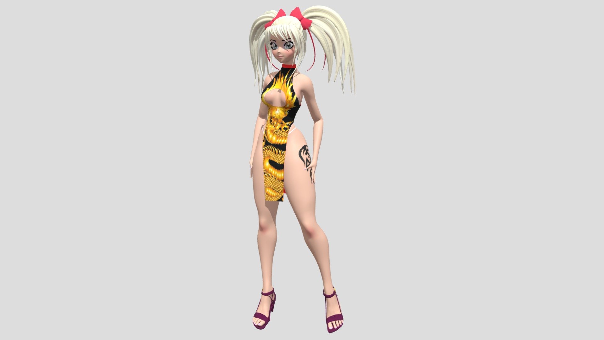 Software: Blender, Substance Painter, Morvelous dtsigner



 - Anime girl character - 3D model by Eugen_Rybakov 3d model