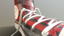 Shoe Red Checker Clean