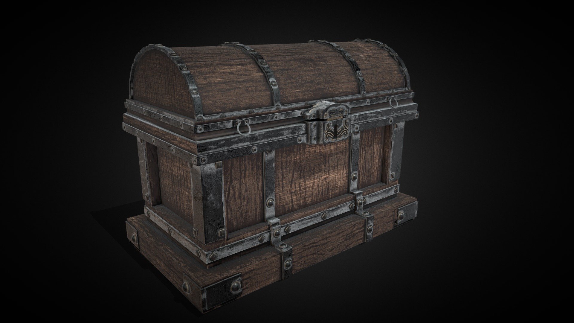 Low polygon Wood box for Game Projects 3d model