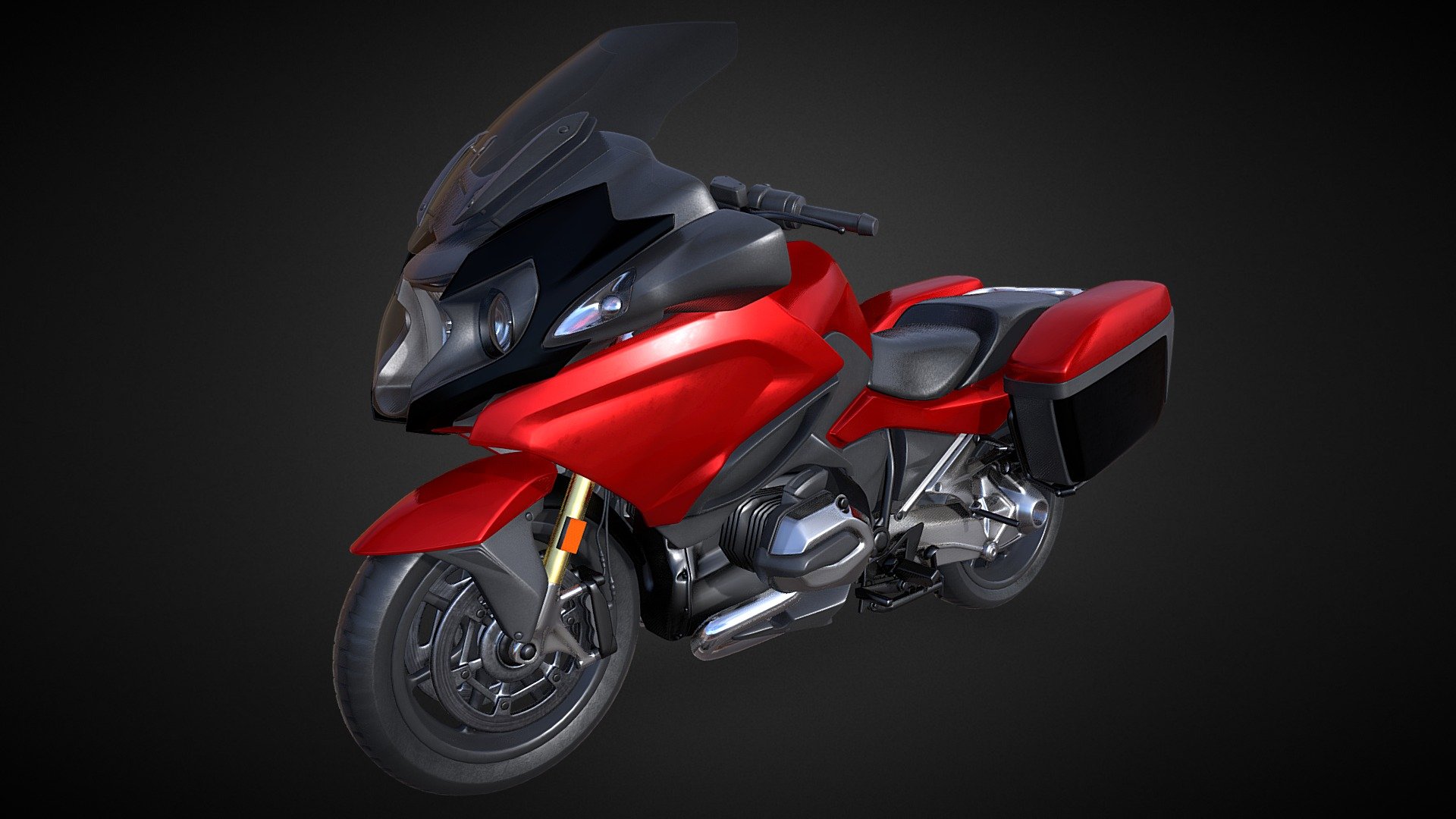 German sport touring motorcycle HighPoly 3DModel based on bmw 1200rt touring motorcycle - Sport touring motorcycle HighPoly 3DModel - Buy Royalty Free 3D model by solid3d (@solidmodelsproject) 3d model