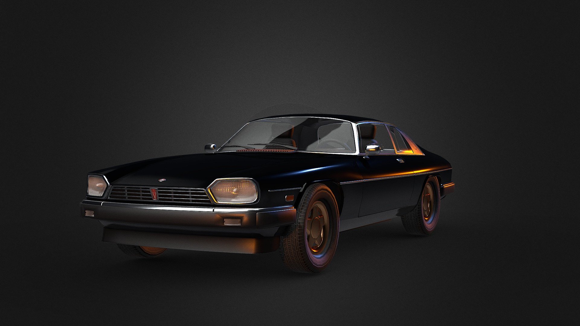 Low poly vechicle model of Jaguar XJ-S 
Software used: 
Model - Blender Texture 
Quixel Mixer and Photoshop - Low-poly Jaguar XJ-S - Download Free 3D model by Artyom (@art_yom_3d) 3d model