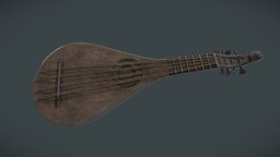 Medieval Gittern music, instruments, guitar, medieval, medievalfantasyassets