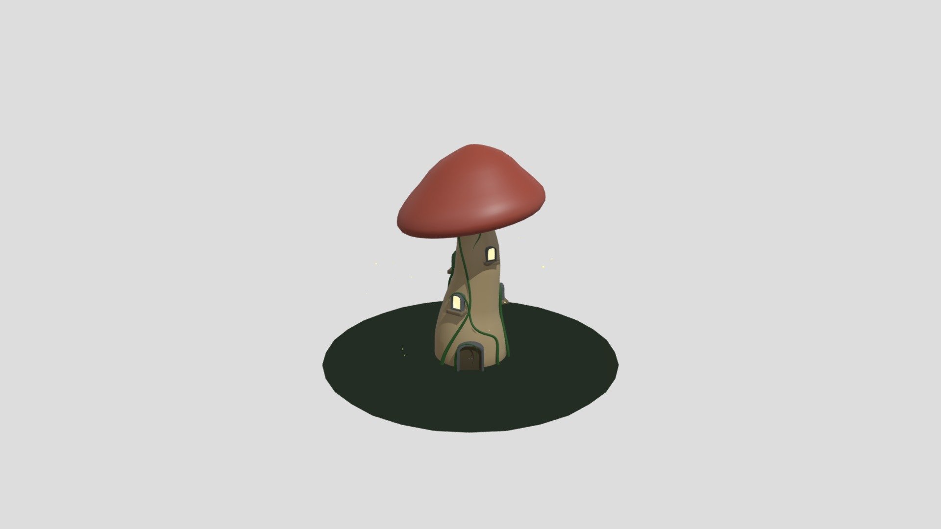 A mushroom house I made in Blender. Unfortunately just basic materials on it for now&hellip; - Mushroom House - Download Free 3D model by fabianvelander 3d model