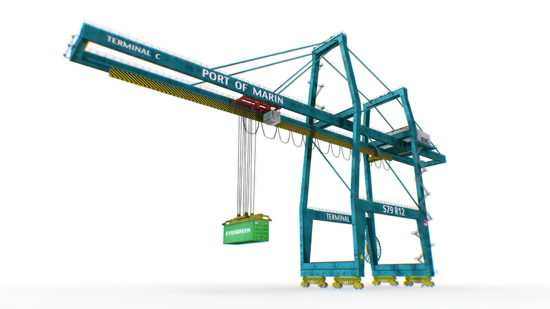 Container Crane 3D Model - Container Crane - Buy Royalty Free 3D model by Omni Studio 3D (@omny3d) 3d model