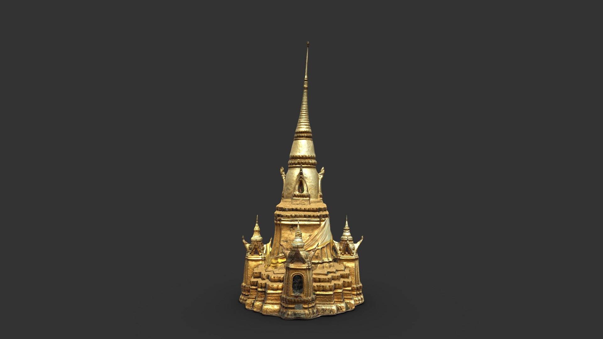 Wat Ratchathammaram. Koh Samui , Thailand - Thai Pagoda - Buy Royalty Free 3D model by Phantasma Labs (@phantasmalabs) 3d model