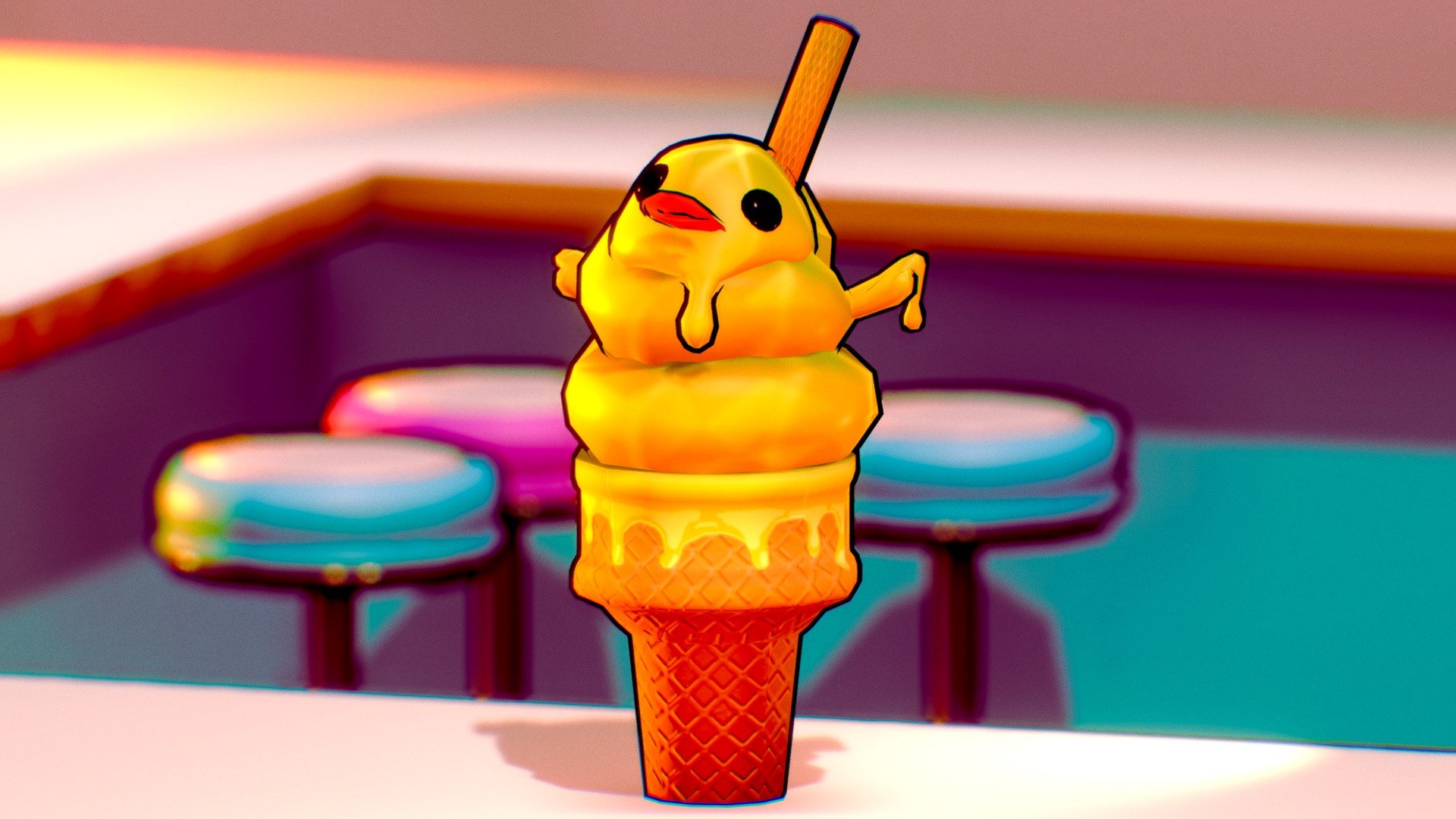 Cartoon Duck Ice Cream
Modelled in Blender

Follow me! https://www.instagram.com/magicwendric/



 - Ice Duck - Buy Royalty Free 3D model by magicwendric 3d model