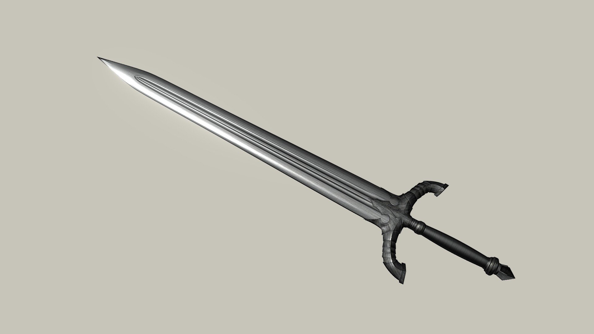 Sword from Dark Souls game - Black Knight sword - 3D model by Hattiffnat 3d model