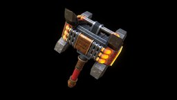 Ultimate BAN hammer power, hammer, heat, meme, club, melee, flame, equipment, judge, 2k, ban, mace, tool, justice, ultimate, verdict, banhammer, prohibition, weapon, pbr, military, technology