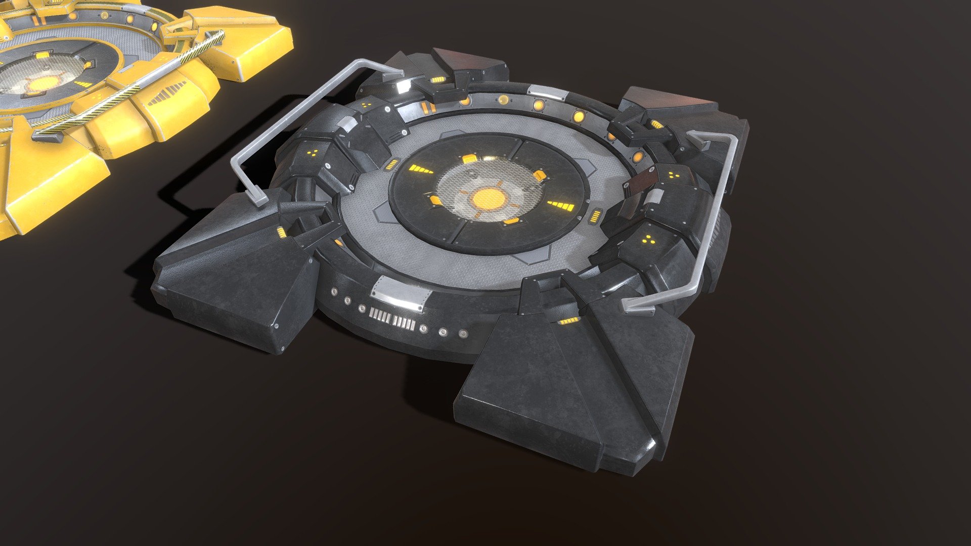 High-quality sci-fi style player platform. 

Can be used as a player station or as a teleporter.


Polycount: 4108 Triangles
Texture format: png

Texture size: 

4096x4096:

Albedo (black version), Normal (black version), Specular, Emission

2048x2048:

Albedo (yellow version), Specular (yellow version), AO, opcity



Animation count: 2 (Start, Rotation Loop)


 - Sci-Fi Platform (Type A) - Buy Royalty Free 3D model by Experience Lab Art (@Experience_Lab_Art) 3d model