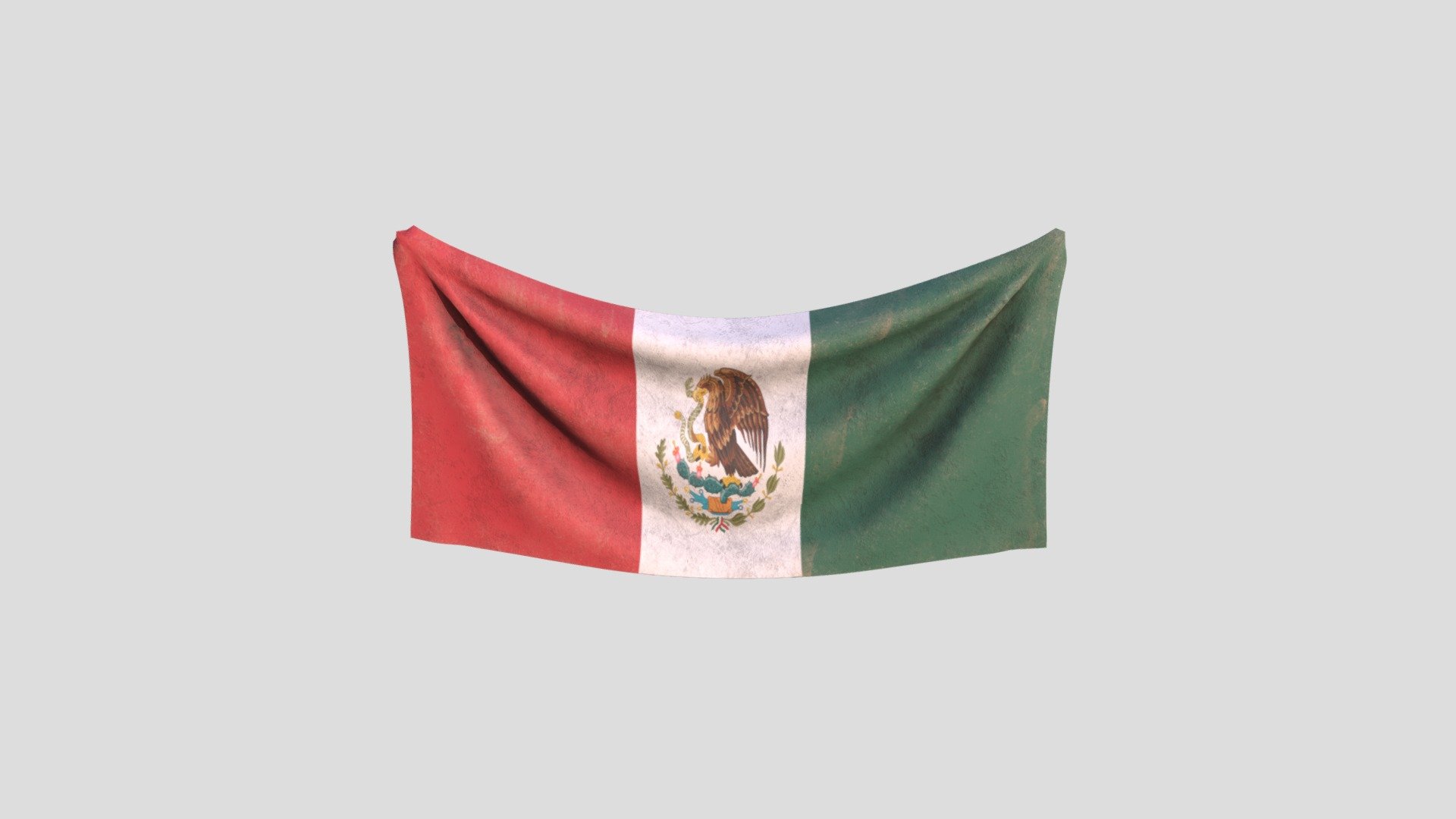 A flag for my FMP Uni project - Mexican Flag - Download Free 3D model by SusiePhilpott 3d model