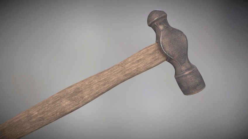 A high poly ball peen hammer sample for our sale site.   Also available at -link removed- - Ball Peen Hammer PBR - Download Free 3D model by artssionate 3d model