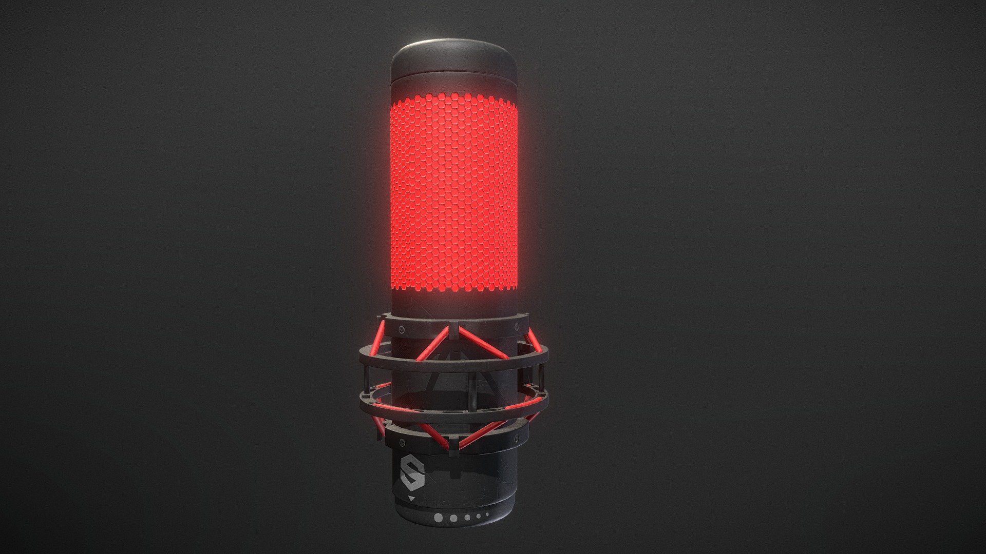 This is my first attempt at modeling and texturing my chosen microphone, the HyperX 3d model