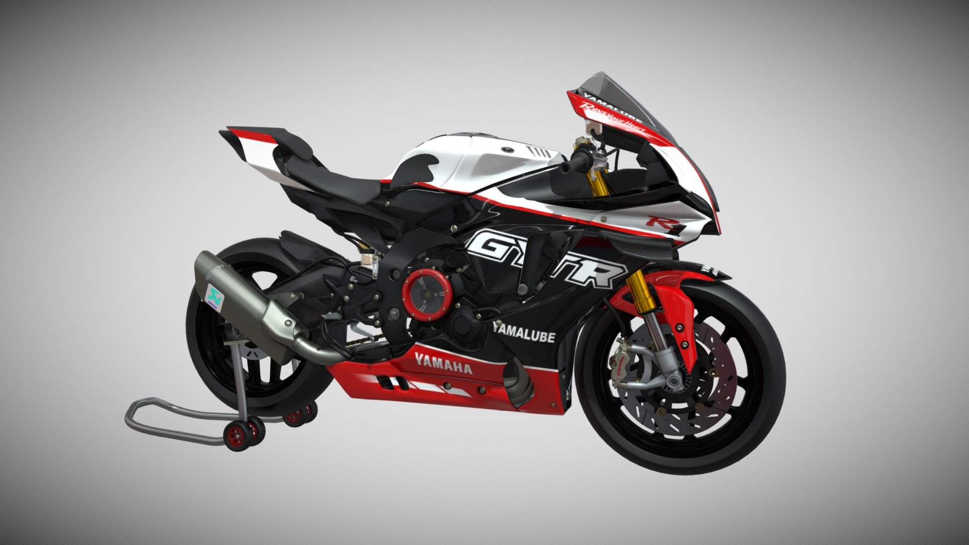 The 25th Anniversary GYTR Version of The Yamaha R1M. The Version is limited units (25) in the world - Yamaha R1M GYTR PRO - 3D model by ALHAYDA 3d model