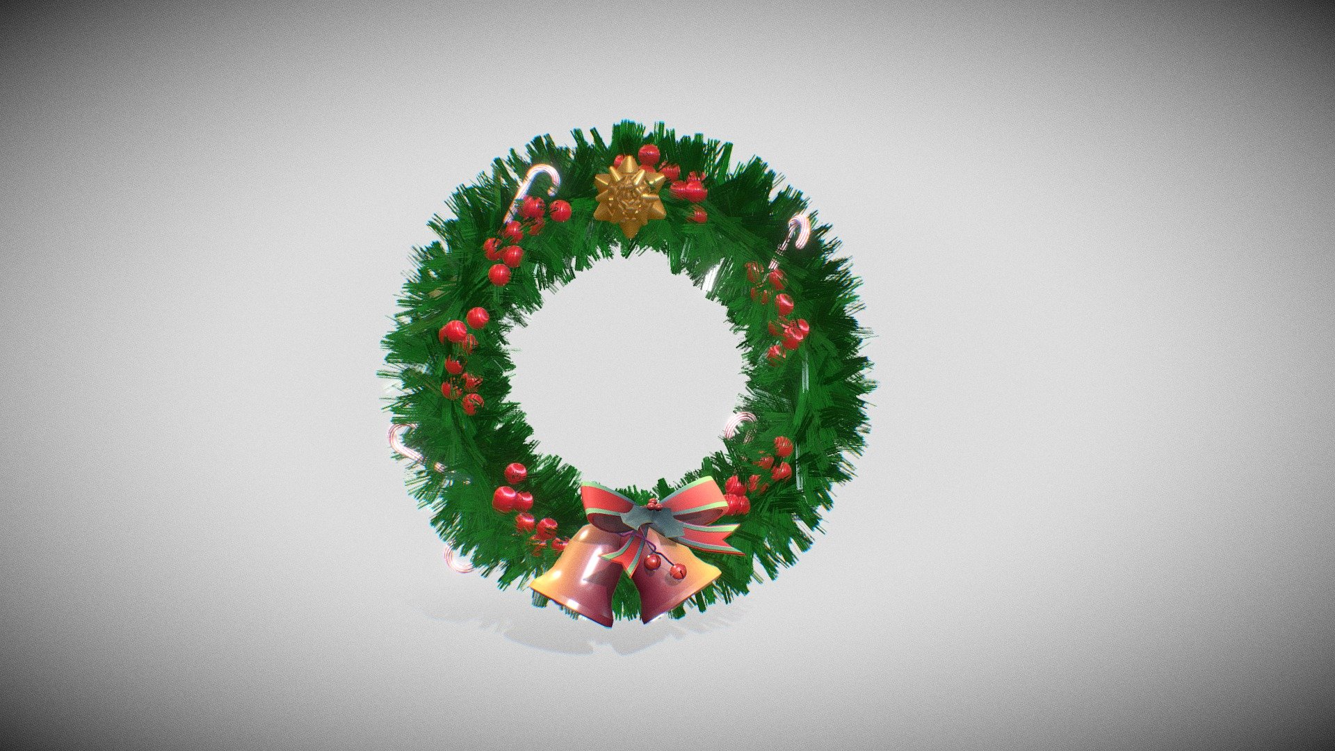 simple pero funcional, espero te funcione.
en este archivo utilice el modelado gratuito de las campanas de @zhixson, muchas gracias - Christmas wreath - 3D model by Osmany.Areas 3d model