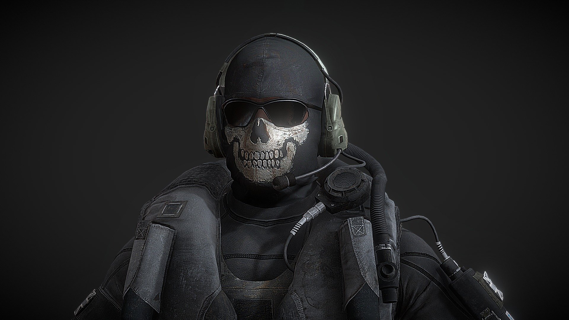 Classic Ghost from Call Of Duty - Classic Ghost - Download Free 3D model by DJ_Nugget 3d model