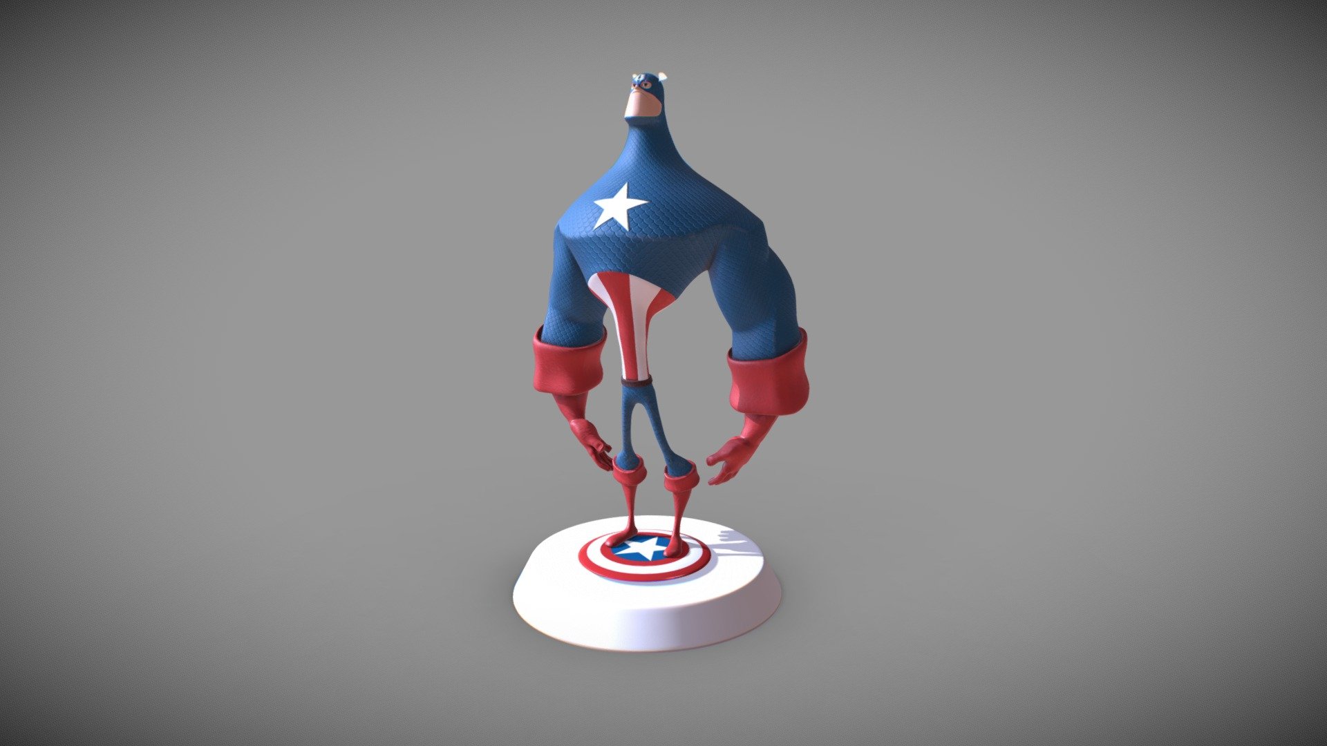 Captain America - 3D model by ax99 3d model