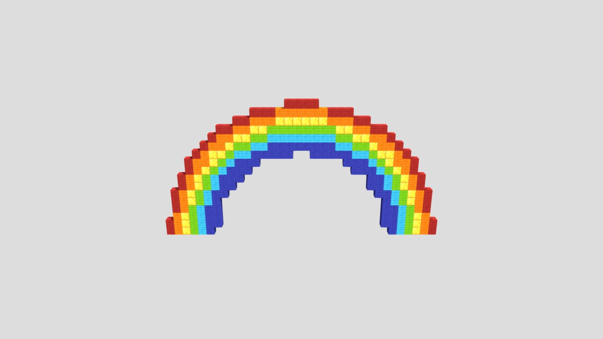 rainbow-pixel-art - Download Free 3D model by madexc 3d model