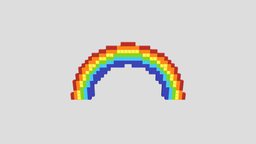 rainbow-pixel-art minecraft