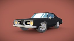 Plymouth Barracuda 1969 power, toon, flat, unreal, 1969, plymouth, musclecar, barracuda, twinpeaks, bobby, unity, low-poly, cartoon, blender, vehicle, lowpoly, blender3d, model, usa, car, free, black, bobbybriggs