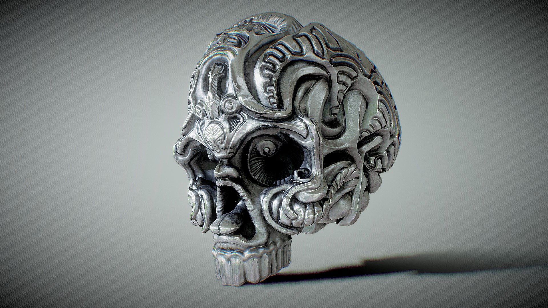 Skull sculpted in Zbrush - Voodoo Skull - Buy Royalty Free 3D model by cosmicollie 3d model