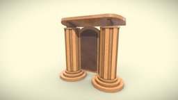 Wooden Pulpit Rounded Corners