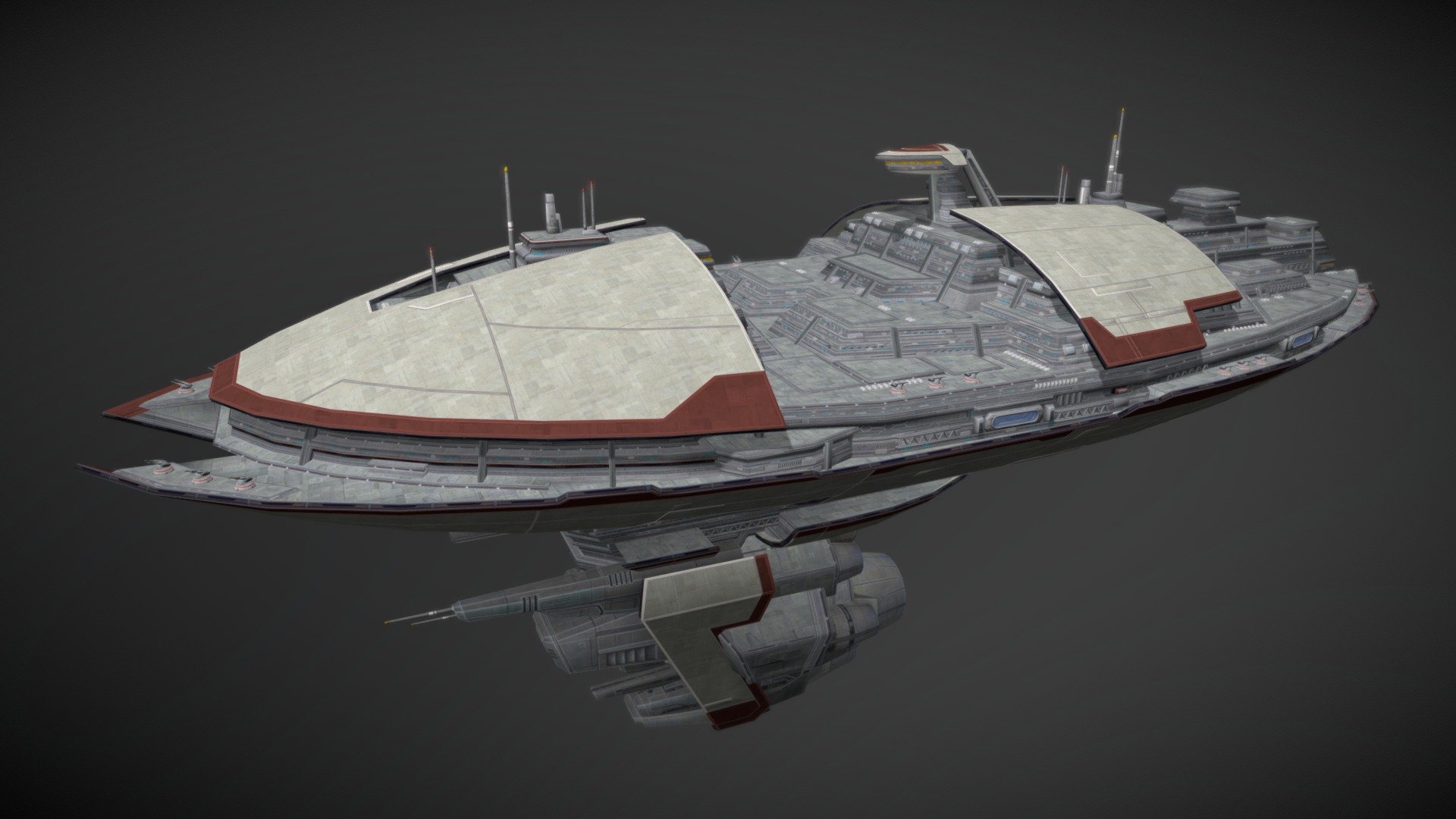 The Valor-class cruiser, also known as a D-Class attack cruiser, served in the Republic Navy during the Great Galactic War and the subsequent Cold War.

Extracted from Star Wars: The Old Republic. Use only as a reference - Star Wars - Allusis | Valor-class - Download Free 3D model by NepsterCZ 3d model