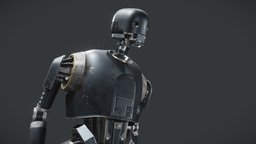 K-2SO fanart from Star Wars: Rouge One droid, starwarsfanart, k2so, blender, blender3d, starwars, robot