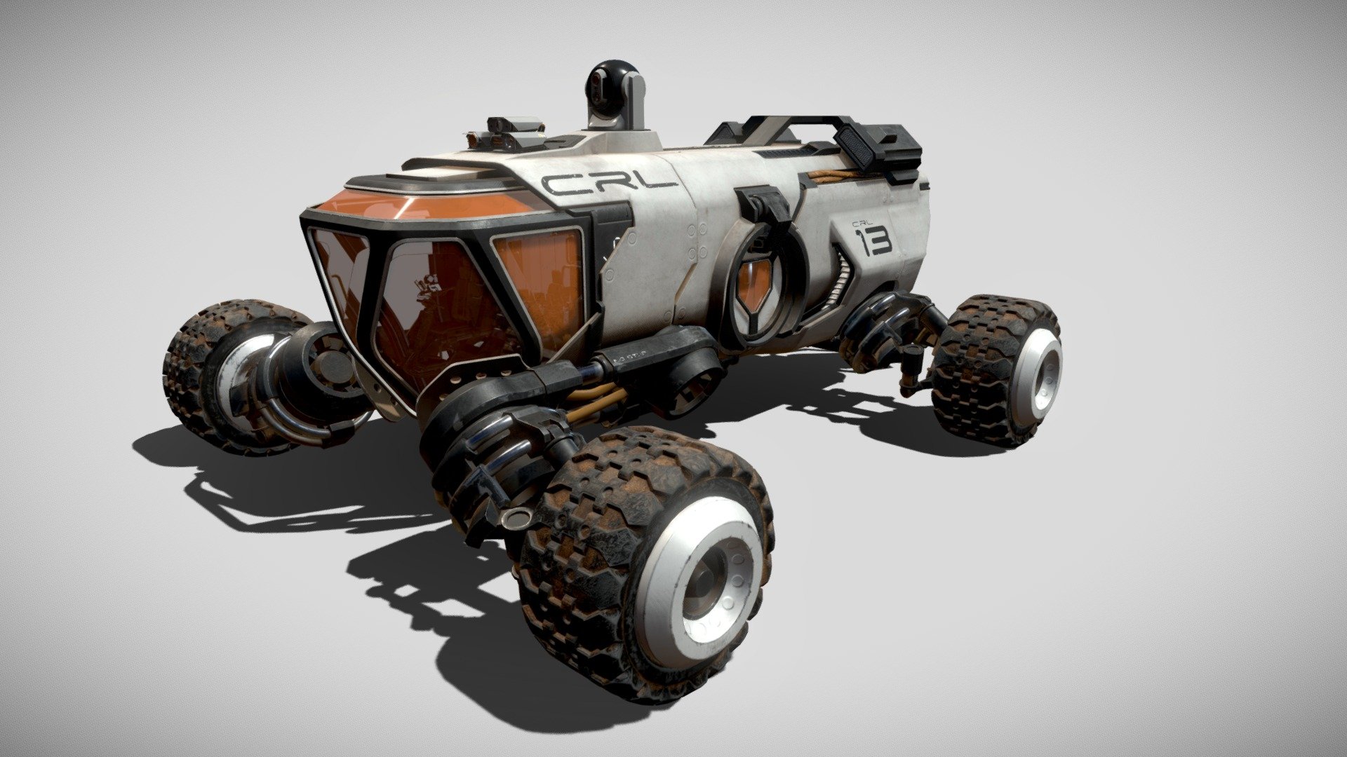 A game ready planetary vehicle with interior. 

Check out the HQ renders here : https://www.artstation.com/artwork/WBQwOv

-8 4K maps

-700K tris - Crawler 13 - Buy Royalty Free 3D model by matthesnowman 3d model