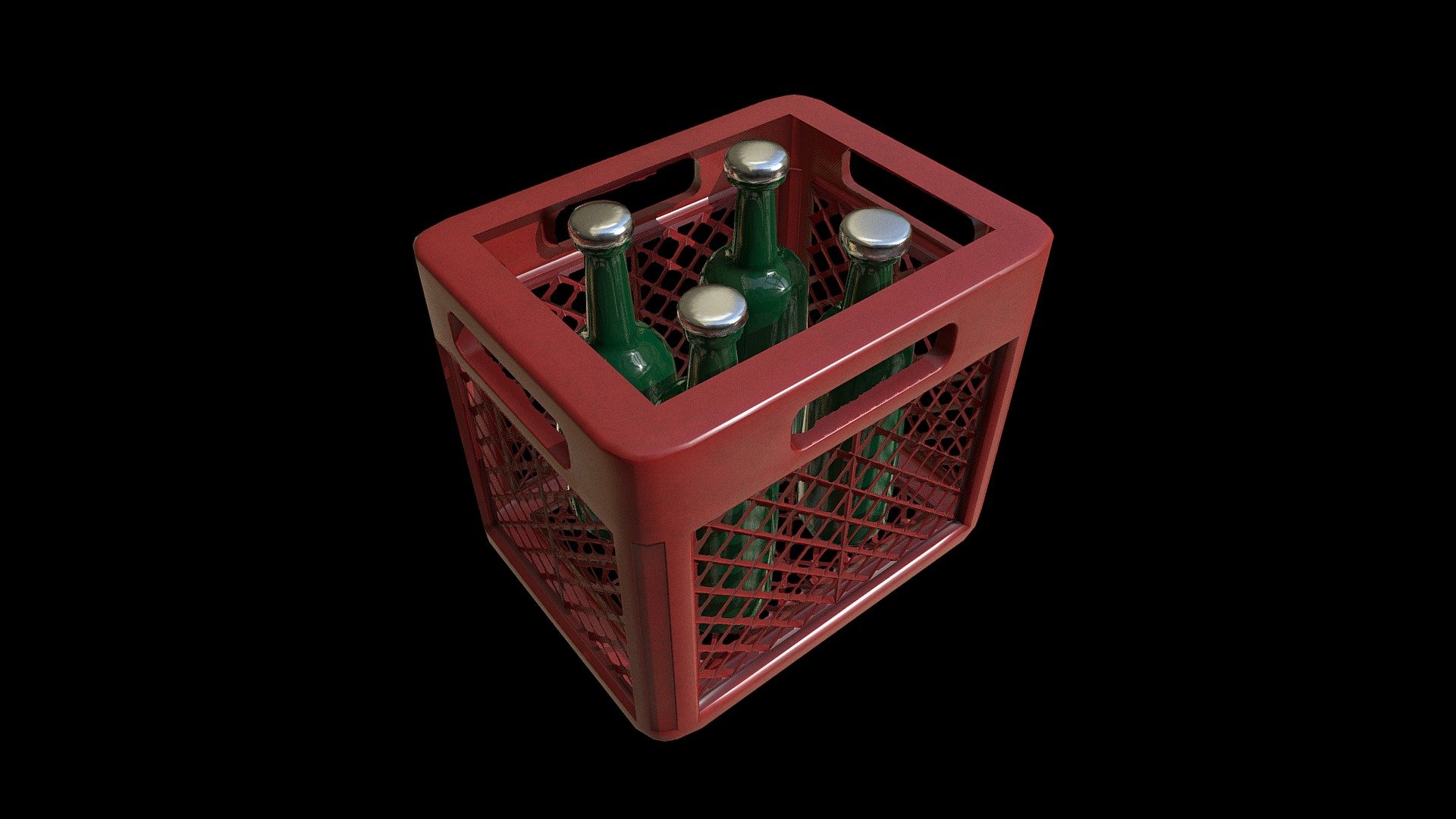 Box with bottles - Box - 3D model by Yzzo163 3d model
