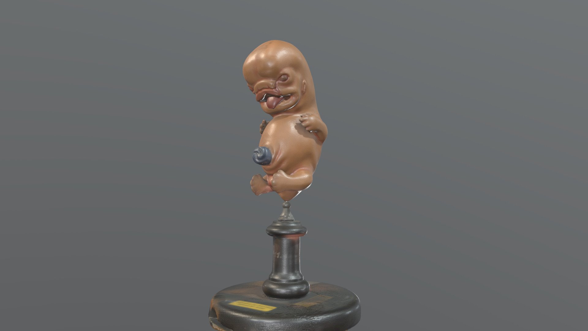 Historical wax model of an embryo in the approx. 6th week of pregnancy.
The model comes from the anatomical collection of the Rostock Institute of Anatomy - wax model embryo Institute of Anatomy Rostock - 3D model by Institute of Anatomy Rostock (@Alexander.Hawlitschka) 3d model