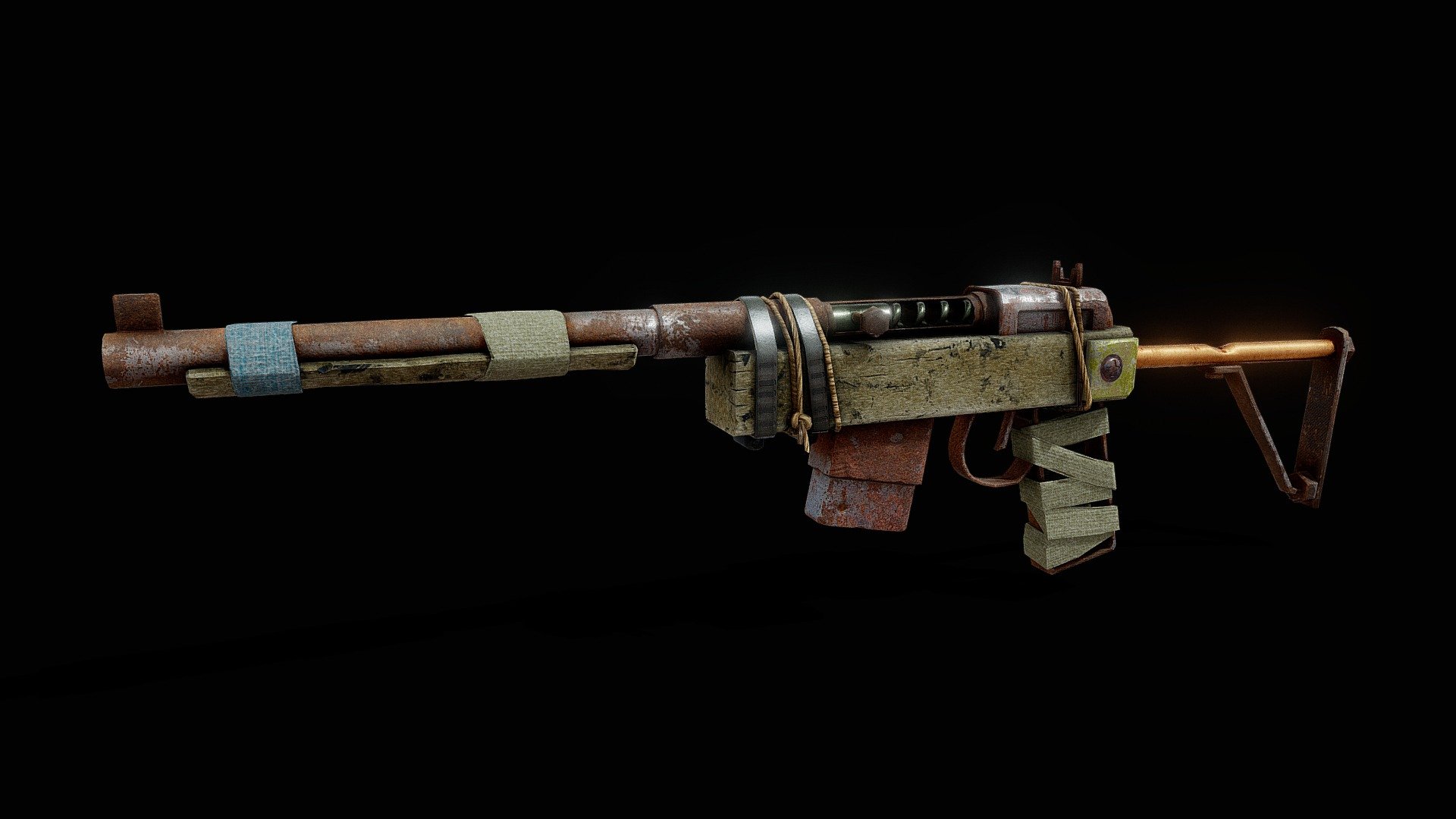 It's from Rust. I love this game. I think its good ;)
It took 2 days and was so hard) I will be happy if you like it ;)

Soft used: Maya, Sub. Painter - Semi Auto Rifle - Rust (LowPoly) - Download Free 3D model by dororolft 3d model