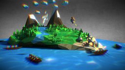 Celeby Rocket max, rocket, unity, game, 3d, lowpoly, low, poly, model, 3ds