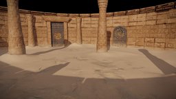 Sand Temple game-art, arena, temple