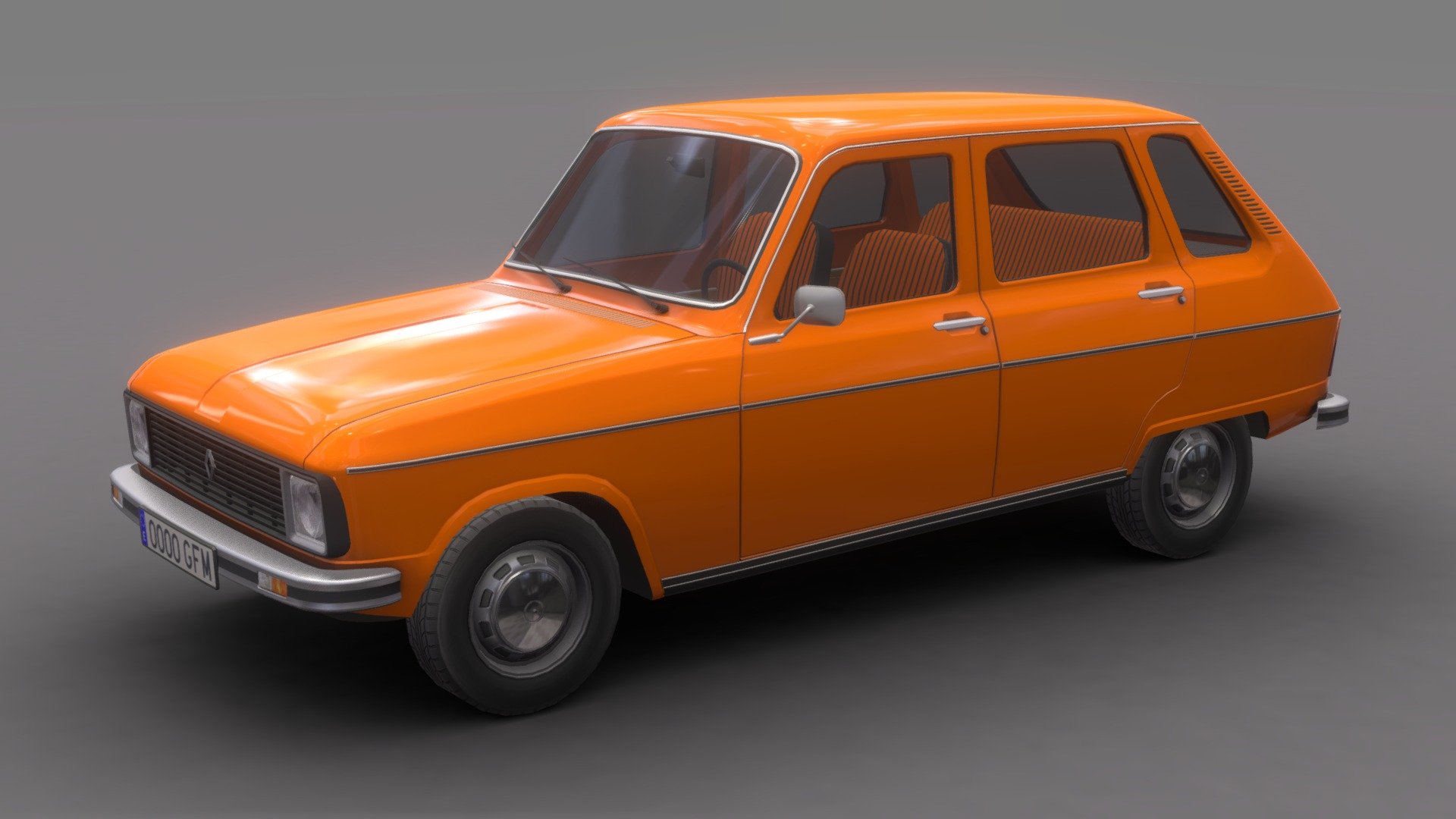 Renault 6 - Buy Royalty Free 3D model by codexito 3d model