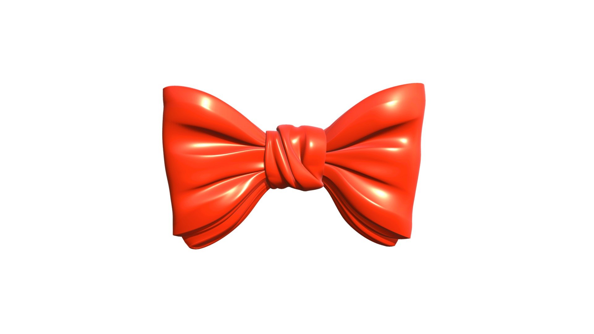 Highpoly model of bow knot. Ready for 3d-print. Size: 63 x 10 x 42 mm. Volume: 13.39 cm3 3d model