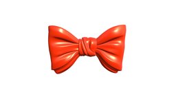 Bow Ribbon Knot 2 bow, 3d-print, decor, ribbon, knob, 3dprint, hardsurface, highpoly