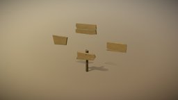 Wooden Signs (Stylized Lowpoly)