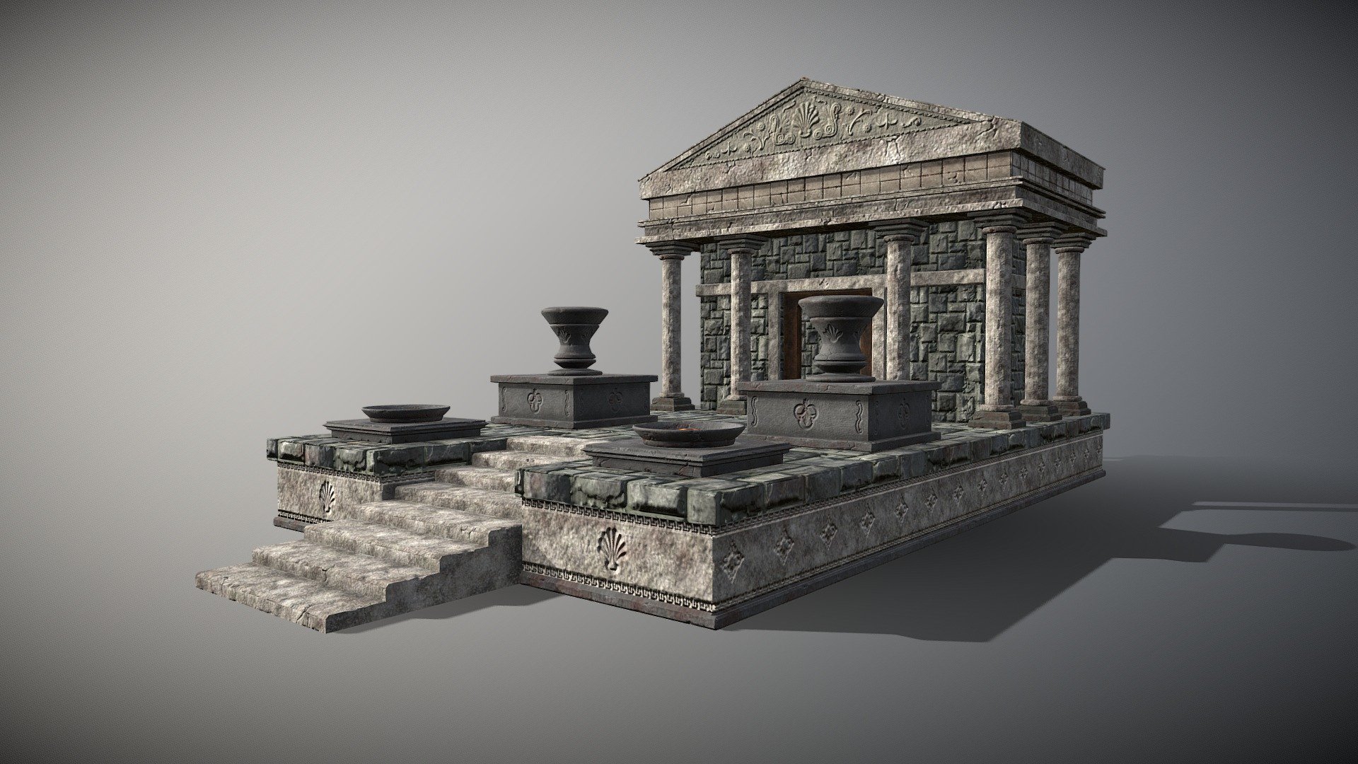 Greek Worship Temple

A Greek Worship Temple, their gods meant everything to them, so to speak with the greater powers gave them a sense of protection, from around 250BC.  

Modelled in Blender 2.79

Tested in 2.80/2.93

Textured in Substance Painter 2

Low-Poly Model

Tested with both EEVEE &amp; Cycles render engines

Please note if you are using EEVEE:

You may need to go into the Render Properties Tab - Performance - Enable High Quality Normals

Nice Low-Poly Asset for your project

This is a .blend file

Any queries please do get in touch

If you do decide to purchase this Model I wish to thank you in advance

Thanks for your interest &amp; support!

MagicCGIStudios - Greek Worship Temple - Low Poly - Buy Royalty Free 3D model by MagicCGIStudios 3d model