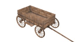 Wooden cart transportation, wooden, medieval, wagon, cart, carrier, cowboy, american, texas, carriage, wild-west, vehicle