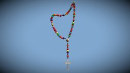 Symbol Religious dae, neck, symbol, bed, for, santa, unreal, obj, altar, fbx, jesus, religion, christian, use, rosary, christianity, cord, hang, character, unity, 3d, model, decoration, church, wall