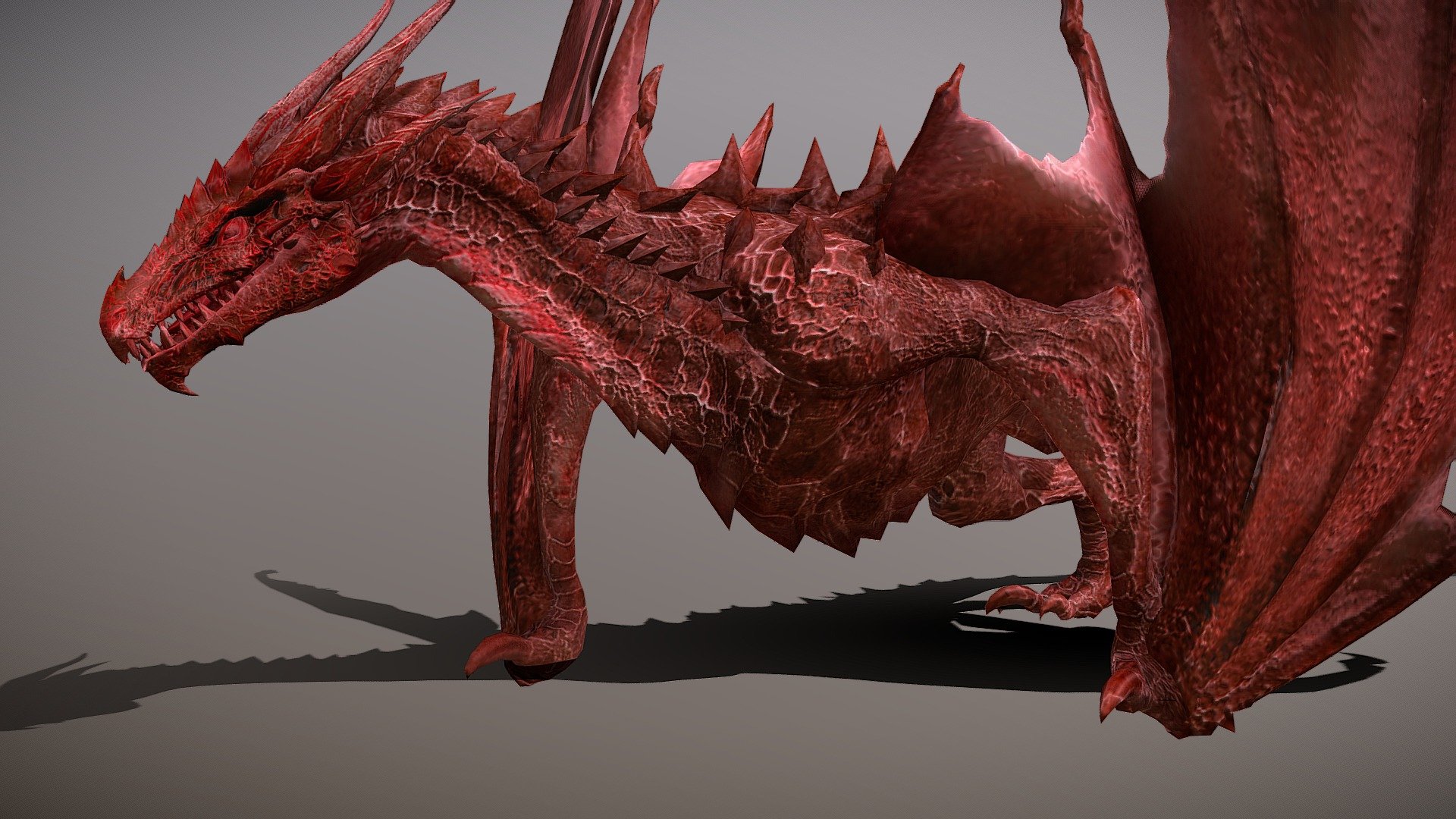 Dragon Roar Animated in fbx file format - Dragon Roar Animated - 3D model by monstermod 3d model