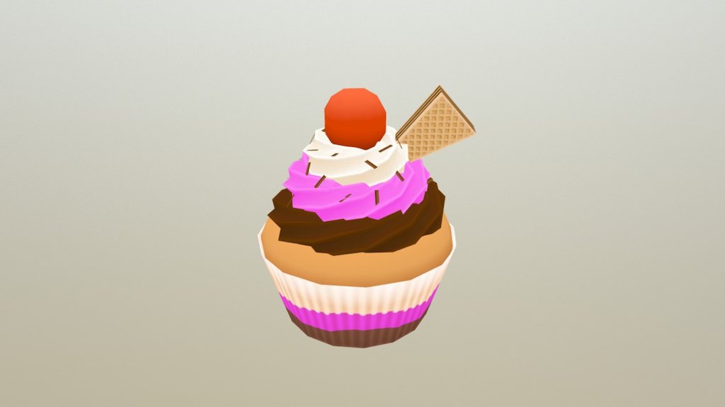 Cupcake - 3D model by Adrian (@adrianhargrave) 3d model