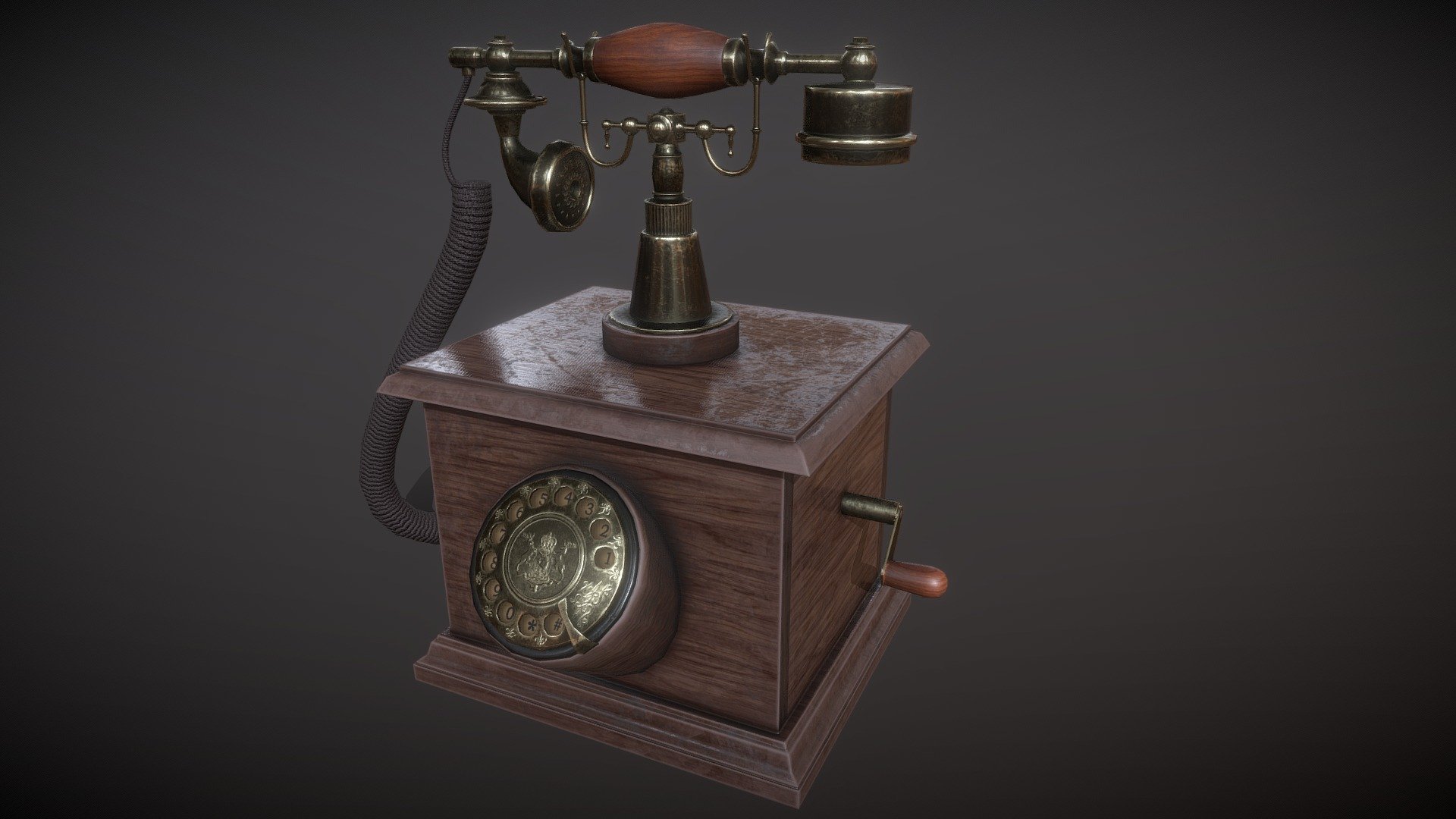 A vintage telephone that has been in use for quite some time.

Lowpoly
4k textures

used Software:
3DS Max
Substance 3D Painter - Vintage Telephone - 3D model by julius.jaeger 3d model