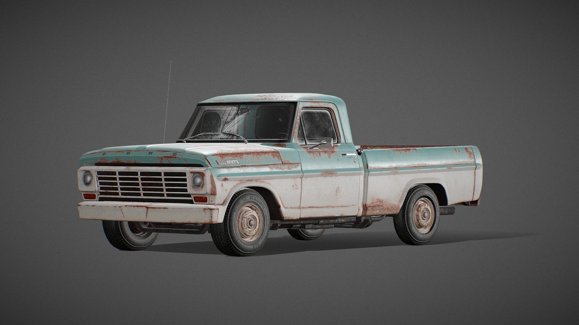 Ford F100 model 1967 made with 3Ds Max and Substance Painter 3d model