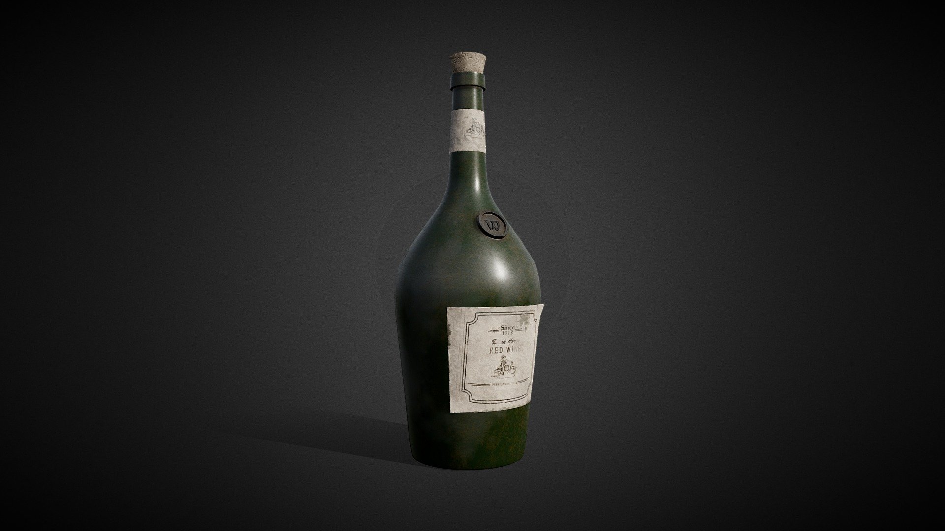 Tutorial here: https://www.youtube.com/channel/UC3R6lDf-Rlb9QW-D3CnhR7w

The model works perfectly in close-ups and high quality renders. It was originally modelled in 3ds Max 16, textured in Substance Painter and rendered with Marmoset Toolbag 3.

What is in the archive: MAX_22; OBJ; FBX ; Textures (2k resolution)

Features: Model resolutions are optimized for polygon efficiency. Model is fully textured with all materials applied. All textures and materials are included and mapped in every format. Autodesk 3ds Max models grouped for easy selection &amp; objects are logically named for ease of scene management. No cleaning up necessary, just drop model into your scene and start rendering. No special plugin needed to open scene.

Textures formats: PNG (2K) - Old Bottle - Tutorial Included - Buy Royalty Free 3D model by ninashaw 3d model