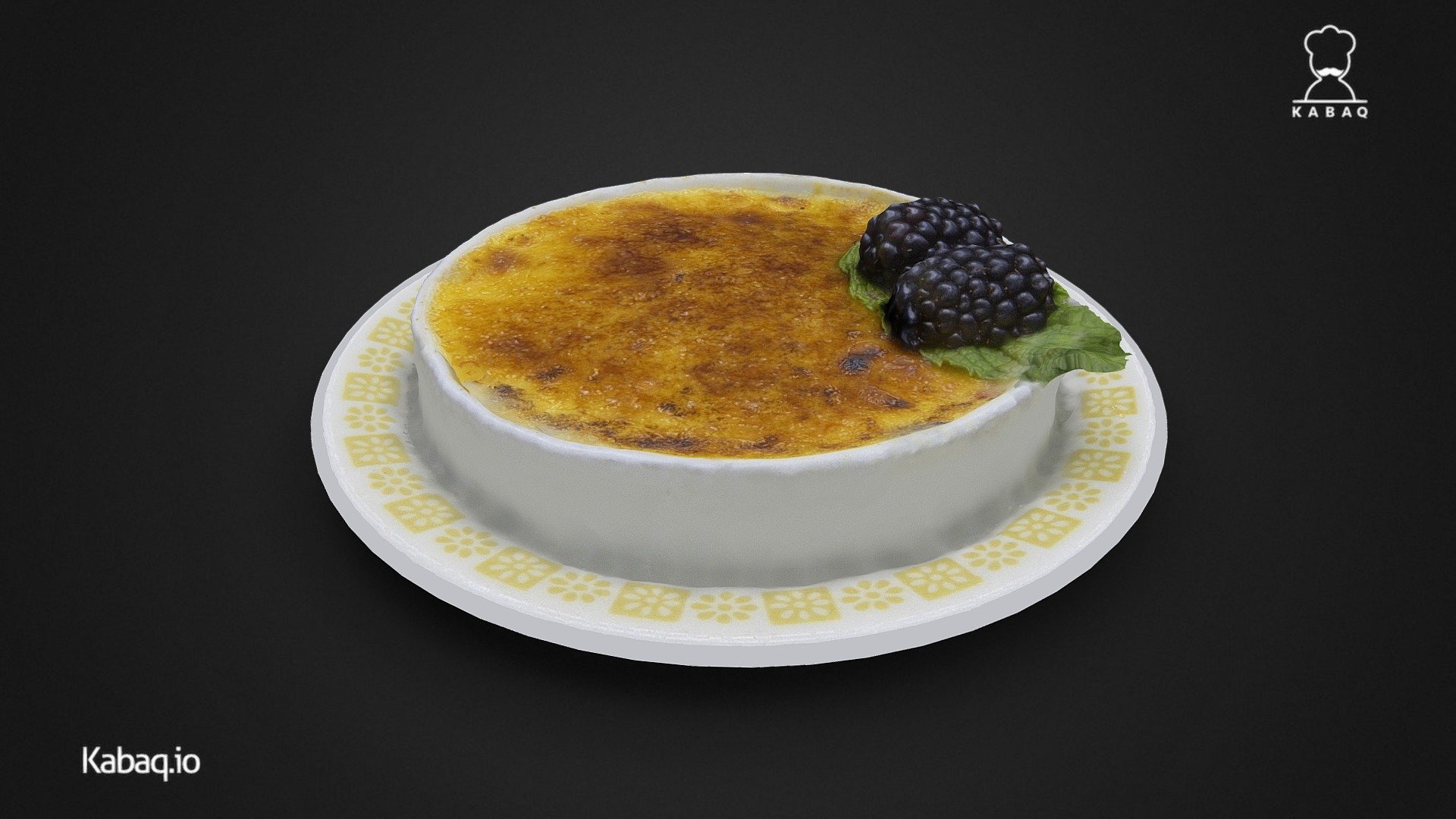 Vino Laventino - Creme Brulee - 3D model by QReal Lifelike 3D (@kabaq) 3d model