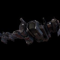 OBA Gunship fighter, bomber, astrokill, military, space