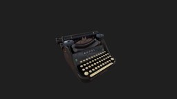 Old Typewriter pbr games, news, unreal, typewriter, type, newspaper, writing, writer, unity, book, game, pbr, lowpoly