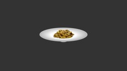Fetucini Paste With Mushrooms And Chicken pasta, photogrammetry, 3dmodel