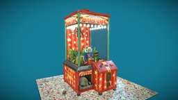 Toys Claw machine arcade, teddy, kid, retro, toys, party, play, claw, icecream, machine, fair, themepark, low-poly, game, lowpoly